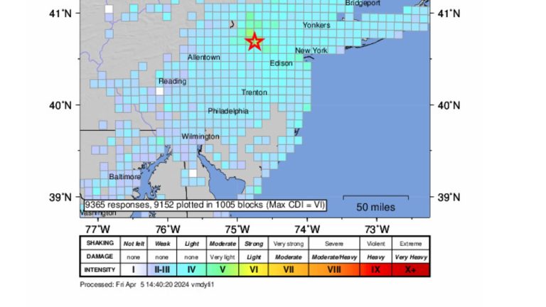 A 4.8 Magnitude Earthquake Struck The Northeastern Us